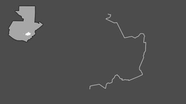 Jalapa, Guatemala, dışlanmış ve izole edilmiş. Gri Tonlama