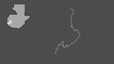 Quezaltenango, Guatemala, dışlanmış ve izole edilmiş. Gri Tonlama