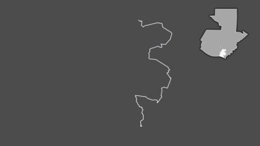 Santa Rosa, Guatemala, boşaltılmış ve izole edilmiş. Gri Tonlama