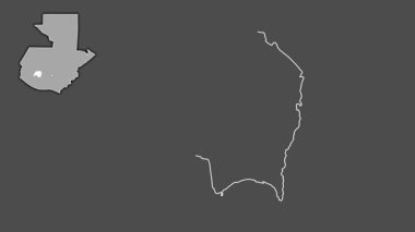 Solola, Guatemala, soyutlanmış ve soyutlanmış. Gri Tonlama