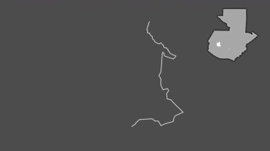 Totonicapan, Guatemala, çıkarılmış ve izole edilmiş. Gri Tonlama