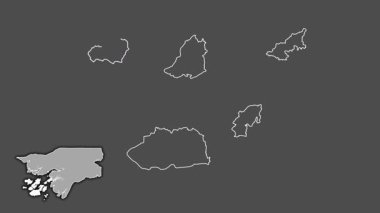 Bolama, Gine-Bissau, çıkarıldı ve izole edildi. Gri Tonlama