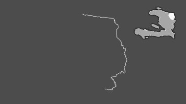 Nord-Est, Haiti, soyutlanmış ve soyutlanmış. Gri Tonlama