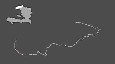Nord-Ouest, Haiti, soyutlanmış ve soyutlanmış. Gri Tonlama