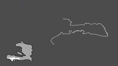 Sud, Haiti, soyutlanmış ve dışlanmış. Gri Tonlama