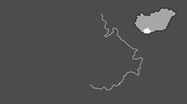 Baranya, Macaristan, sürülmüş ve izole edilmiş. Gri Tonlama