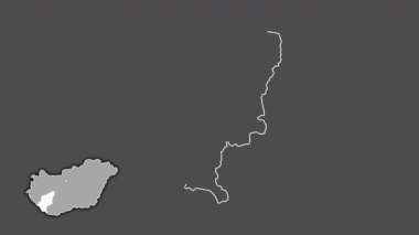 Somogy, Macaristan, soyutlanmış ve soyutlanmış. Gri Tonlama