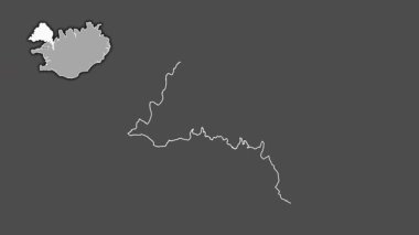 Vestfirir, İzlanda, dışlanmış ve izole edilmiş. Gri Tonlama