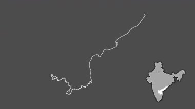 Andhra Pradesh, Hindistan, soyutlanmış ve dışlanmış. Gri Tonlama