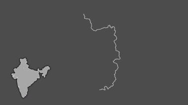 Goa, Hindistan, dışlanmış ve izole edilmiş. Gri Tonlama
