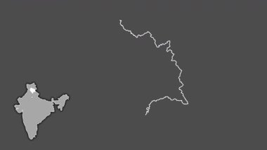 Himachal Pradesh, Hindistan, dışlanmış ve izole edilmiş. Gri Tonlama