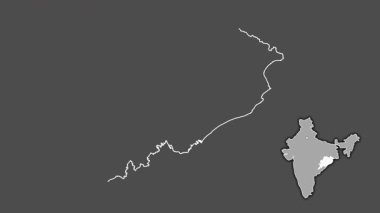 Odisha, Hindistan, soyutlanmış ve dışlanmış. Gri Tonlama