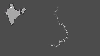 Punjab, Hindistan, soyutlanmış ve dışlanmış. Gri Tonlama