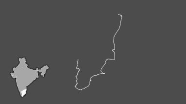 Tamil Nadu, Hindistan, soyutlanmış ve dışlanmış. Gri Tonlama