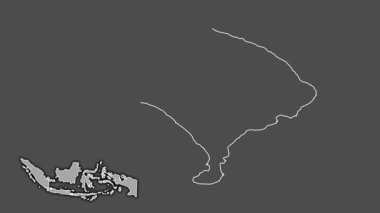 Bali, Endonezya, dışlanmış ve izole edilmiş. Gri Tonlama