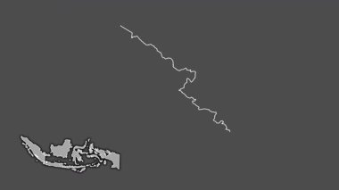 Bengkulu, Endonezya, dışlanmış ve izole edilmiş. Gri Tonlama