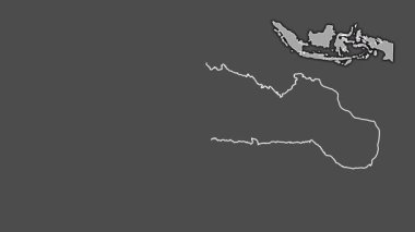 Gorontalo, Endonezya, dışlanmış ve izole edilmiş. Gri Tonlama