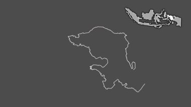 Irian Jaya Barat, Endonezya, dışlanmış ve izole edilmiş. Gri Tonlama