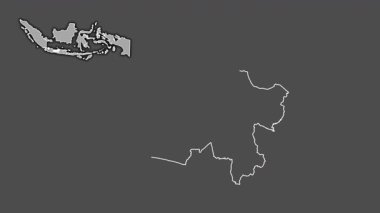 Jawa Tengah, Endonezya, dışlanmış ve izole edilmiş. Gri Tonlama