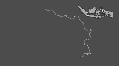 Jawa Barat, Endonezya, dışlanmış ve izole edilmiş. Gri Tonlama
