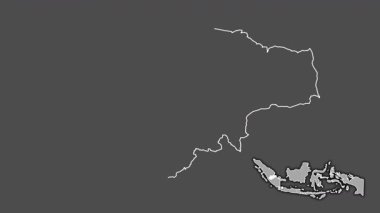 Jambi, Endonezya, dışlanmış ve izole edilmiş. Gri Tonlama