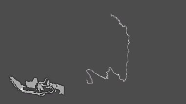Lampung, Endonezya, dışlanmış ve izole edilmiş. Gri Tonlama