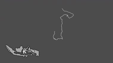 Sulawesi Selatan, Endonezya, dışlanmış ve izole edilmiş. Gri Tonlama