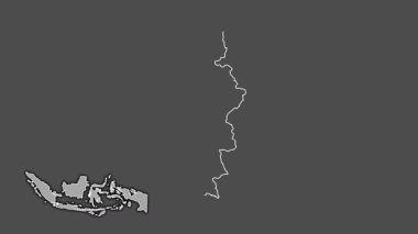 Sulawesi Barat, Endonezya, dışlanmış ve izole edilmiş. Gri Tonlama