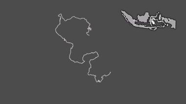 Sulawesi Tenggara, Endonezya, dışlanmış ve izole edilmiş. Gri Tonlama