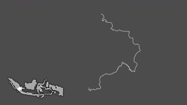 Sumatera Selatan, Endonezya, dışlanmış ve izole edilmiş. Gri Tonlama