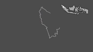 Sumatera Utara, Endonezya, çıkarılmış ve izole edilmiş. Gri Tonlama