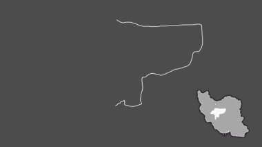 Esfahan, İran, dışlanmış ve izole edilmiş. Gri Tonlama