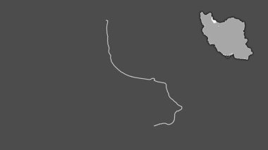 Gilan, İran, dışlanmış ve izole edilmiş. Gri Tonlama