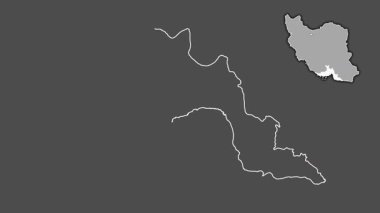 Hormozgan, İran, dışlanmış ve izole edilmiş. Gri Tonlama