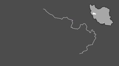 Lorestan, İran, dışlanmış ve izole edilmiş. Gri Tonlama