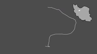 Qom, İran, dışlanmış ve izole edilmiş. Gri Tonlama