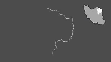 Razavi Hurasan, İran, dışlanmış ve izole edilmiş. Gri Tonlama