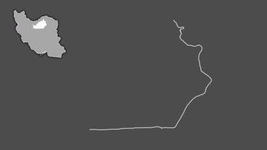 Semnan, İran, dışlanmış ve izole edilmiş. Gri Tonlama