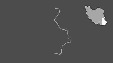 Sistan ve Baluchestan, İran, dışlanmış ve izole edilmiş. Gri Tonlama