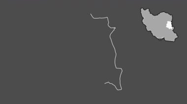 Güney Horasan, İran, dışlanmış ve izole edilmiş. Gri Tonlama