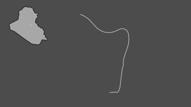 Bağdat, Irak, sürülmüş ve izole edilmiş. Gri Tonlama