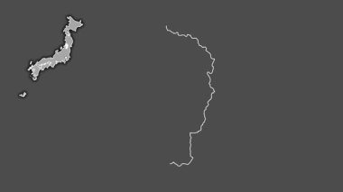 Yamagata, Japonya, dışlanmış ve izole edilmiş. Gri Tonlama