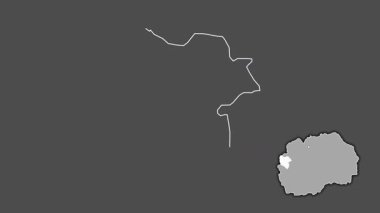 Makedonya 'nın Mavrovo ve Rostusa kentleri tahliye edildi ve tecrit edildi. Gri Tonlama