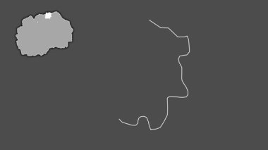 Makedonya 'nın Staro Nagoricane kenti, boşaltılmış ve izole edilmiş. Gri Tonlama