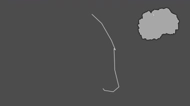 Makedonya 'nın Suto Orizari kenti, dışlanmış ve izole edilmiş. Gri Tonlama