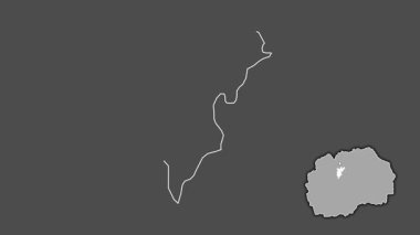 Makedonya 'nın Studenicani kenti, dışlanmış ve izole edilmiş. Gri Tonlama