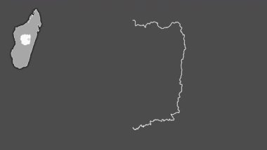 Antananarivo, Madagaskar, çıkarılmış ve izole edilmiş. Gri Tonlama