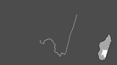 Nişanlısı, Madagaskar, dışlanmış ve izole edilmiş. Gri Tonlama