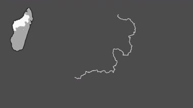 Mahajanga, Madagaskar, boşaltılmış ve izole edilmiş. Gri Tonlama