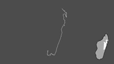 Toamasina, Madagaskar, boşaltılmış ve izole edilmiş. Gri Tonlama